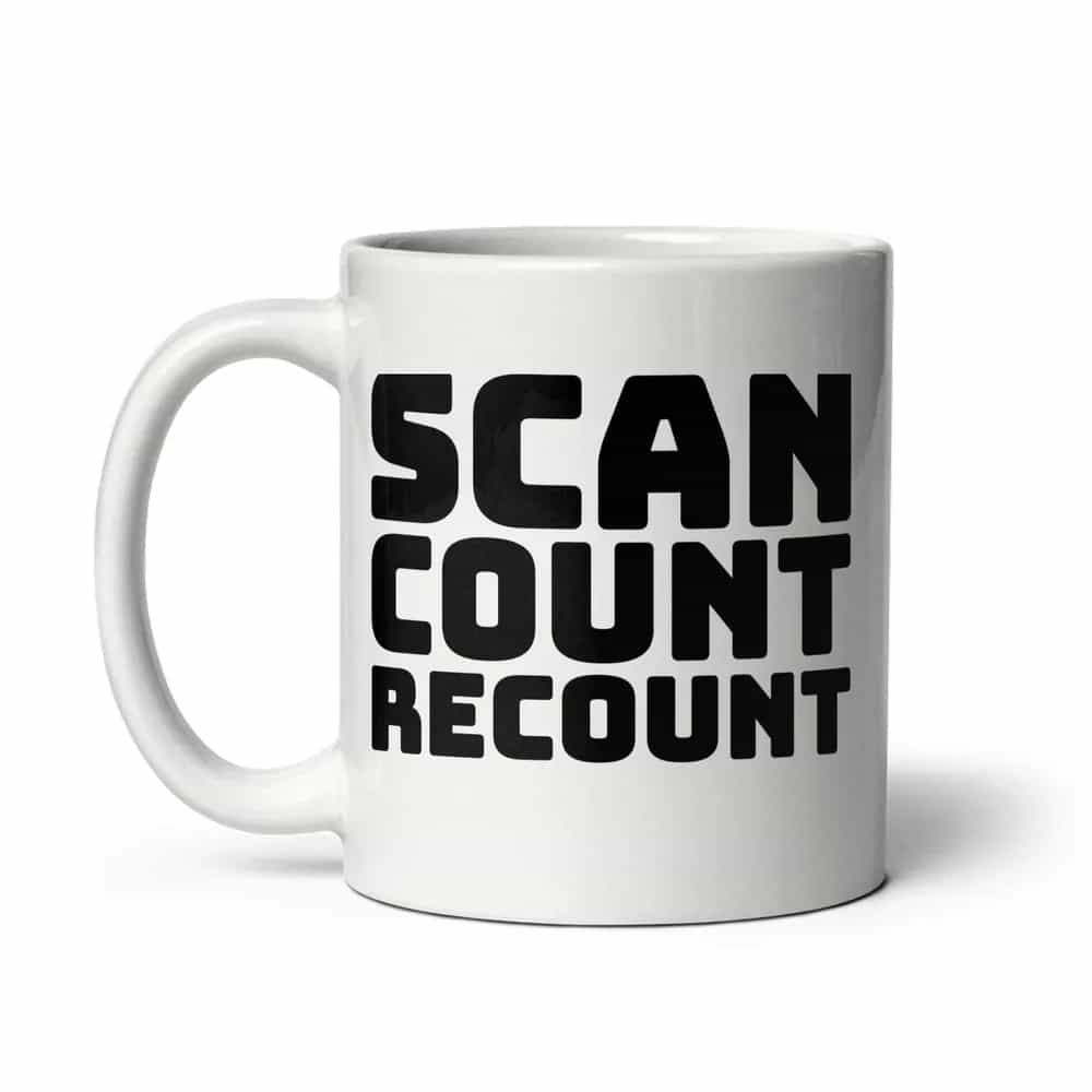 Scan Count Recount, Mug
