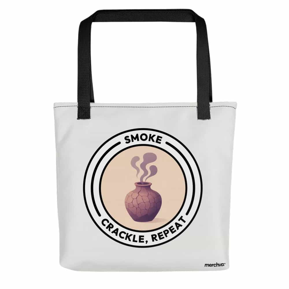 Smoke, Crackle, Repeat, Tote Bag