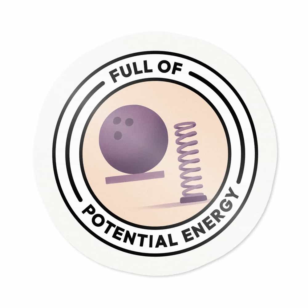 Full Of Potential Energy, Sticker