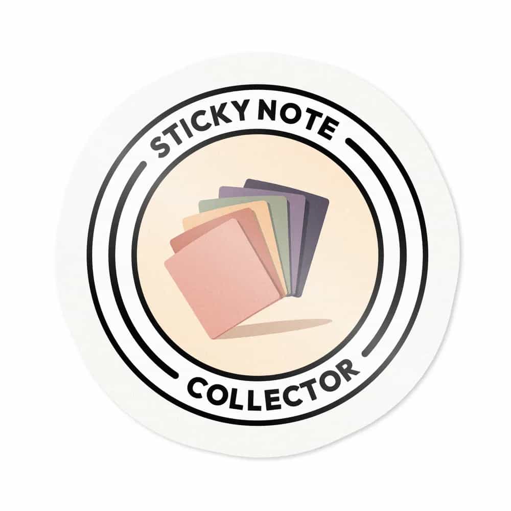 Sticky Note Collector, Sticker