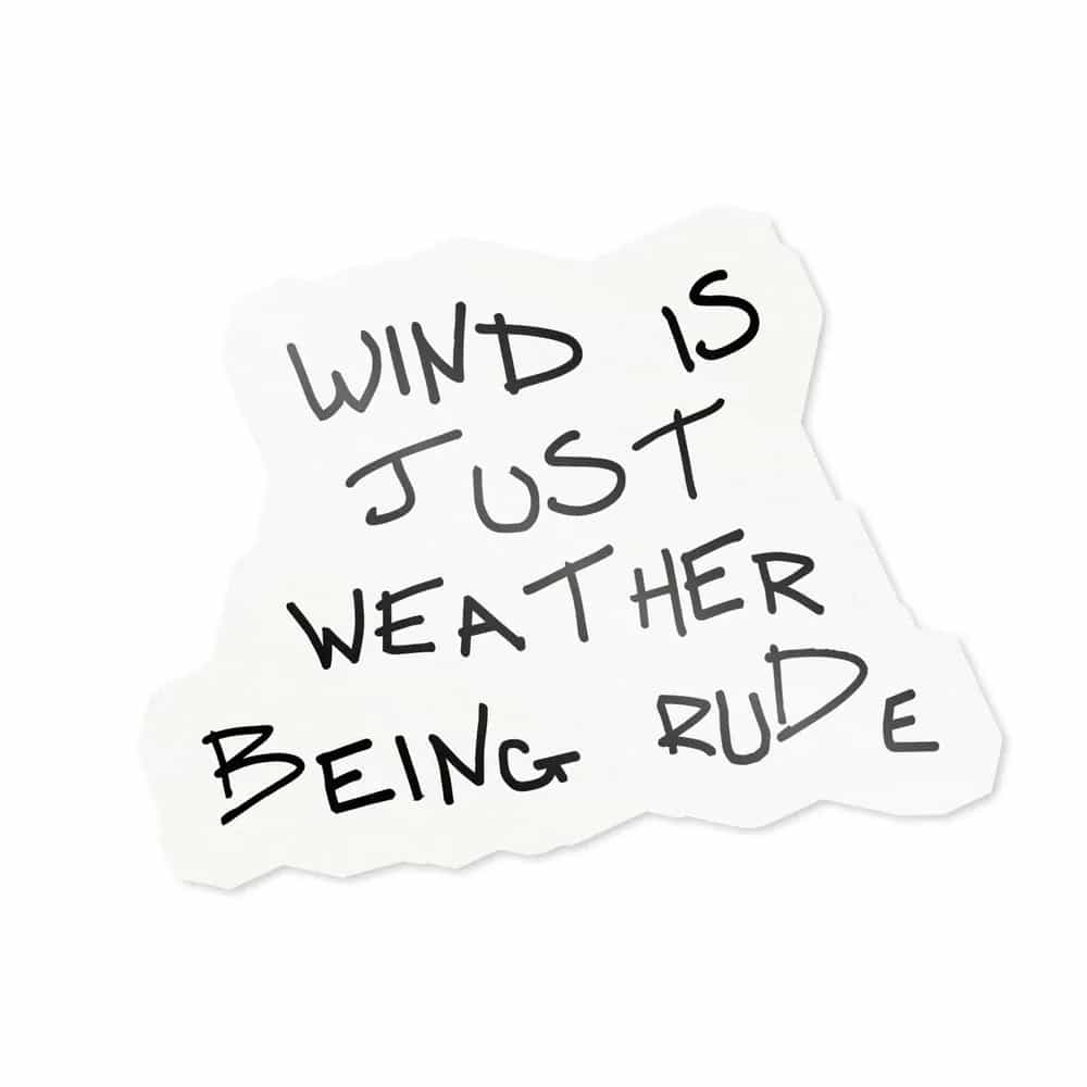 Wind Is Just Weather Being Rude, Sticker