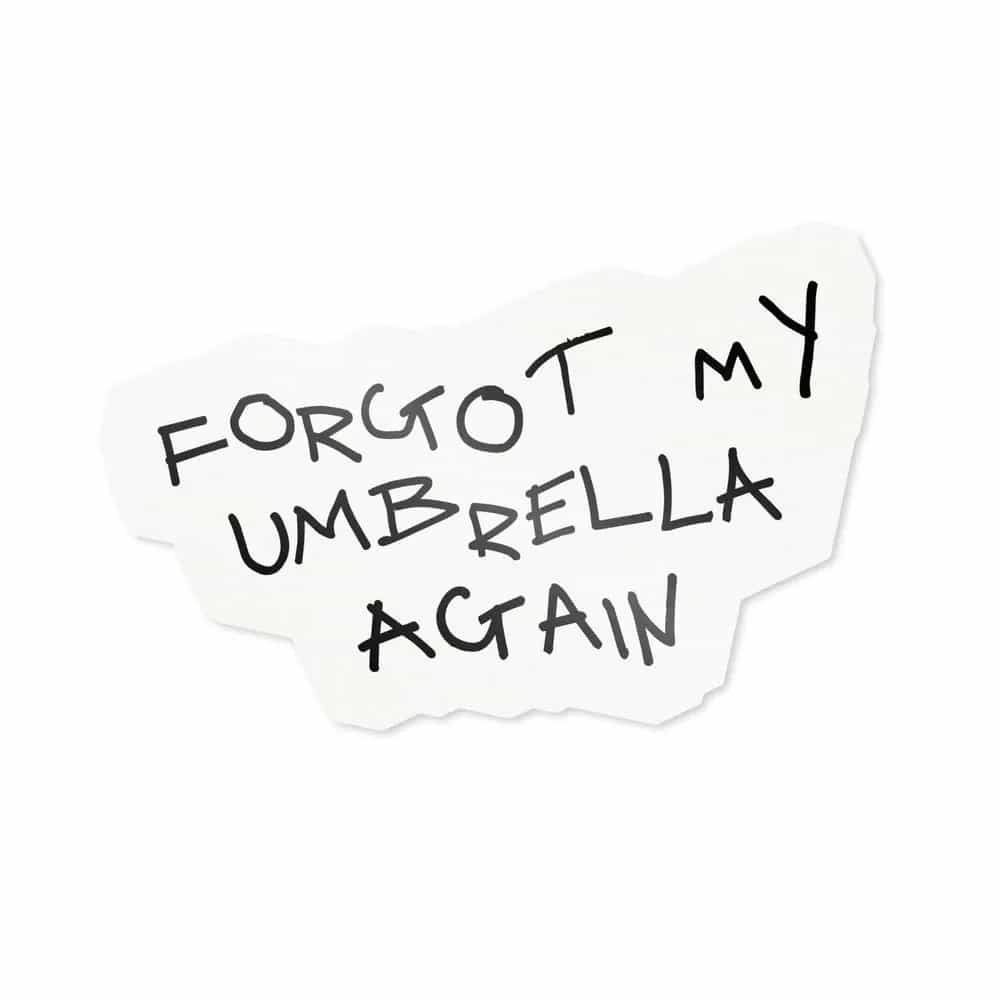 Forgot My Umbrella Again, Sticker