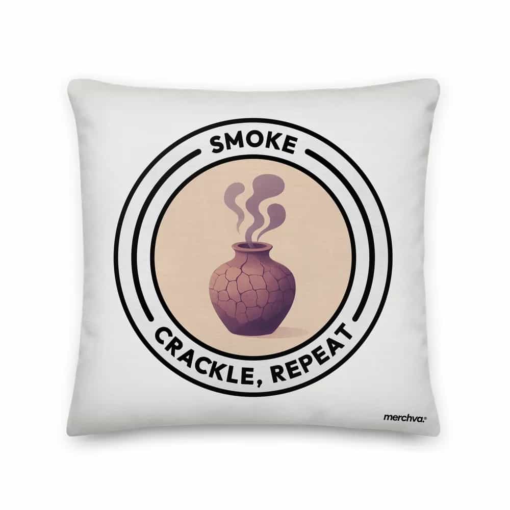 Smoke, Crackle, Repeat, Pillow