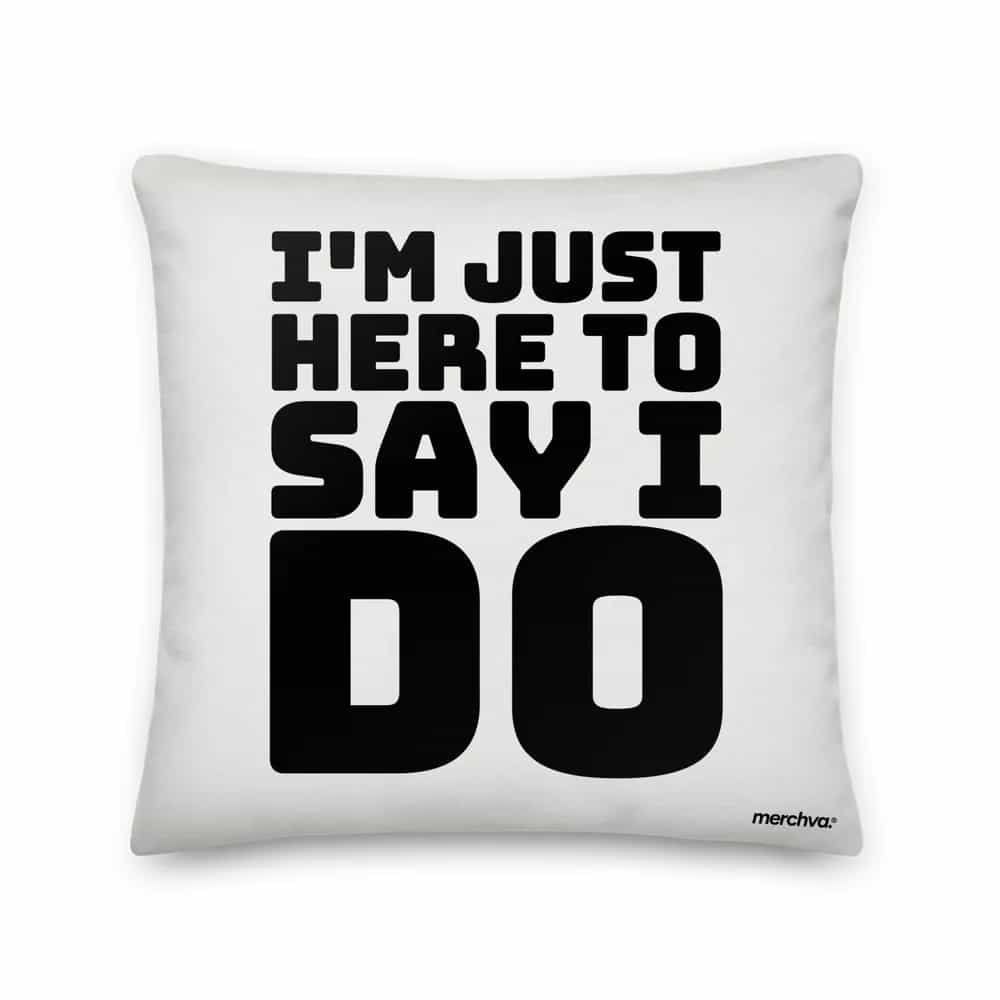 I'm Just Here To Say I Do, Pillow