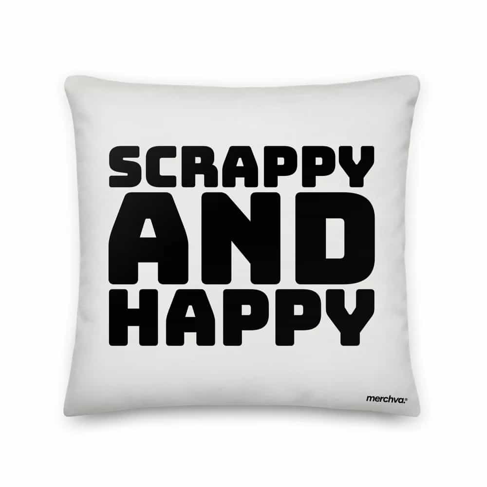 Scrappy And Happy, Pillow