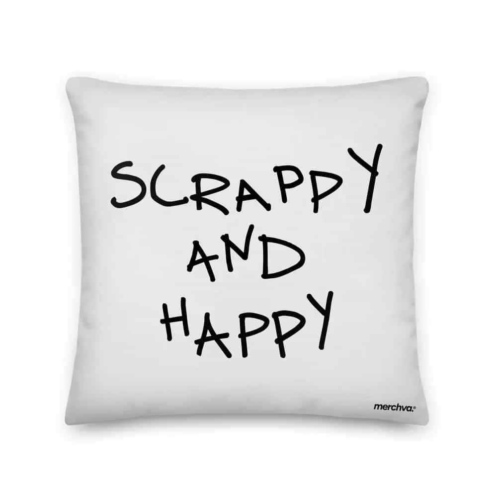 Scrappy And Happy, Pillow
